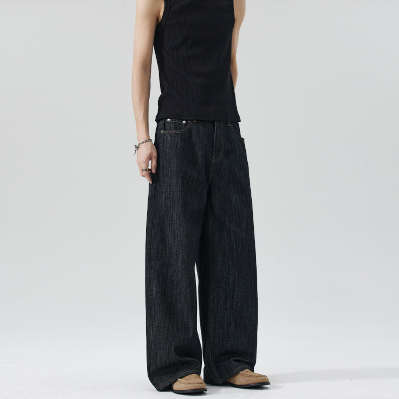 Herren Oversize-Denim-Palazzohose mit extra weitem Bein und soften Drape-Effekt Nord Taschen
