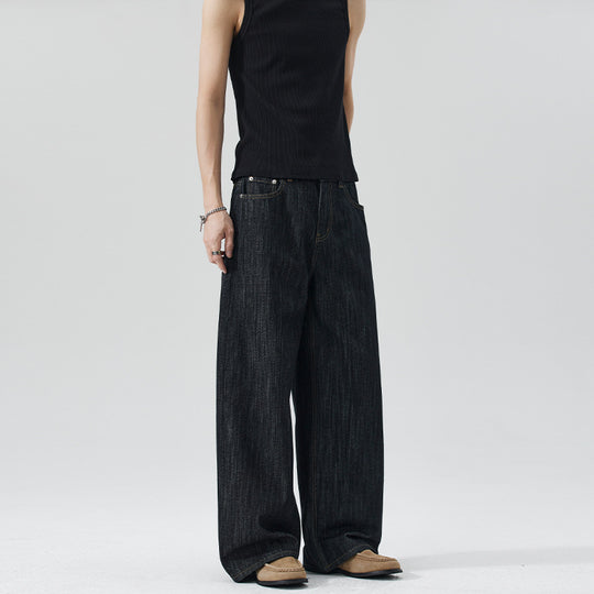 Herren Oversize-Denim-Palazzohose mit extra weitem Bein und soften Drape-Effekt Nord Taschen