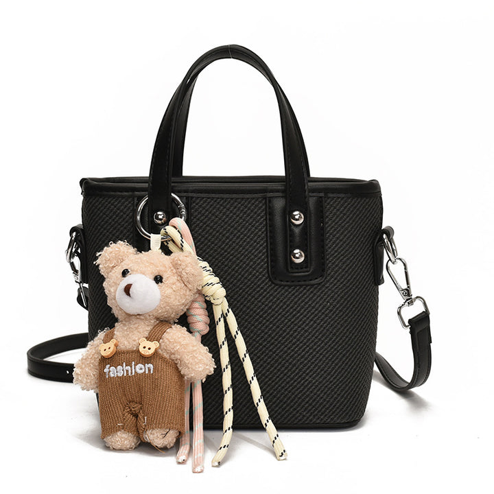 Damen Umhängetasche mit niedlichem Teddy-Anhänger Nord Taschen