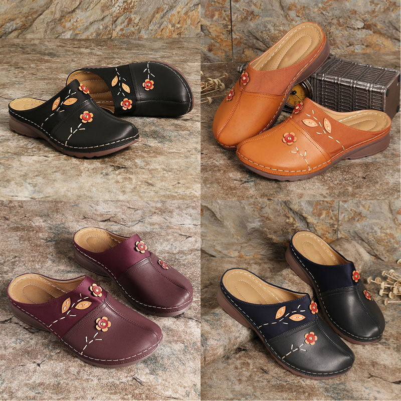 Damen Bequeme Clogs mit floralem Design und ergonomischem Fußbett
