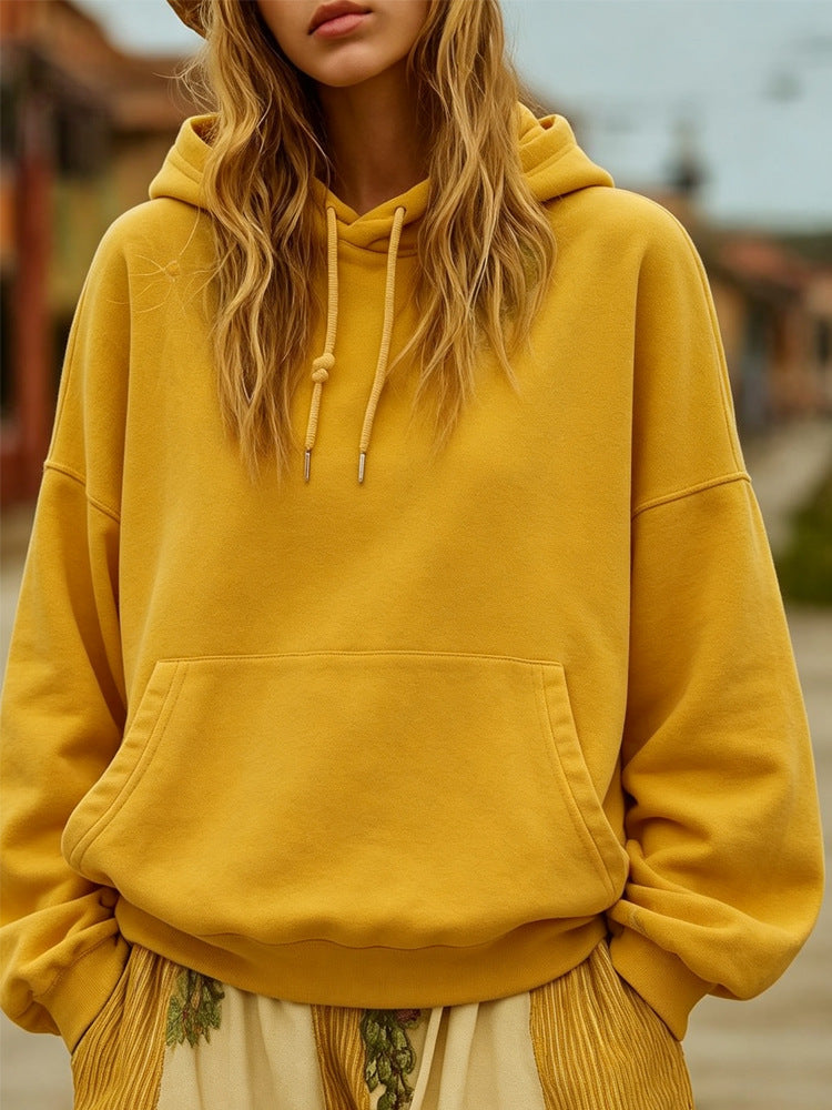 Damen Oversize-Kapuzenpullover mit Kängurutasche und Relaxed-Fit Nord Taschen