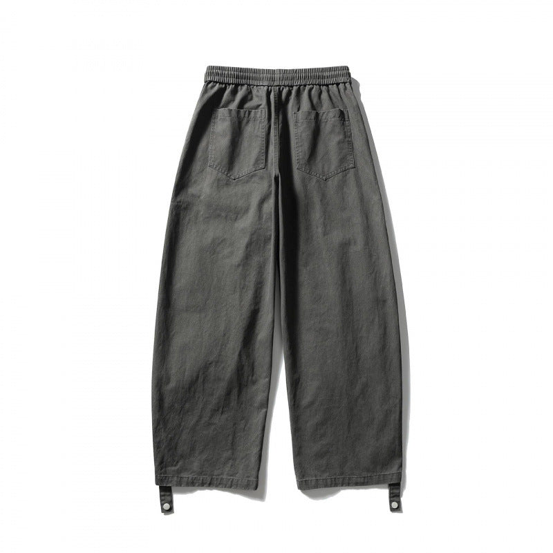 Unisex Weite Cropped Cargo-Hose mit Tunnelzugbund, multifunktionalen Pattentaschen und verstellbaren Beinriegeln Nord Taschen