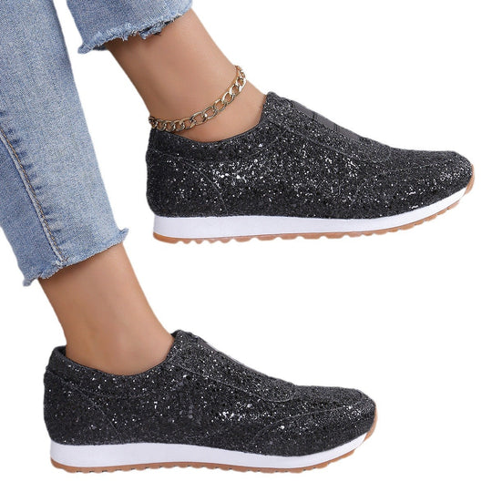 Damen Glitzernde Slip-On Sneakers mit komfortabler Sohle - Arvani