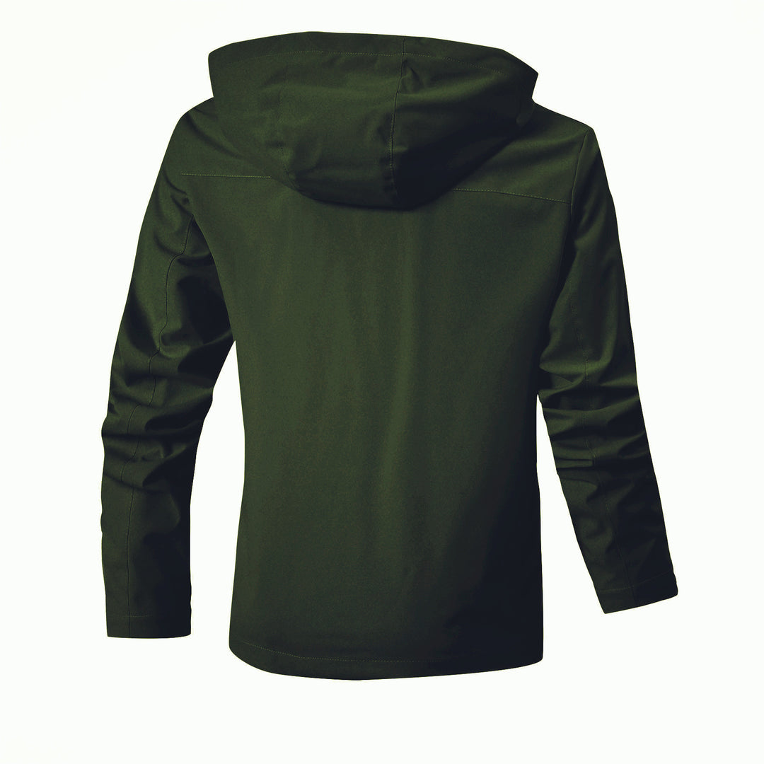 Herren Technische Parka-Jacke mit Kapuze, Reflektierenden Details und Karo-Innenfutter Nord Taschen