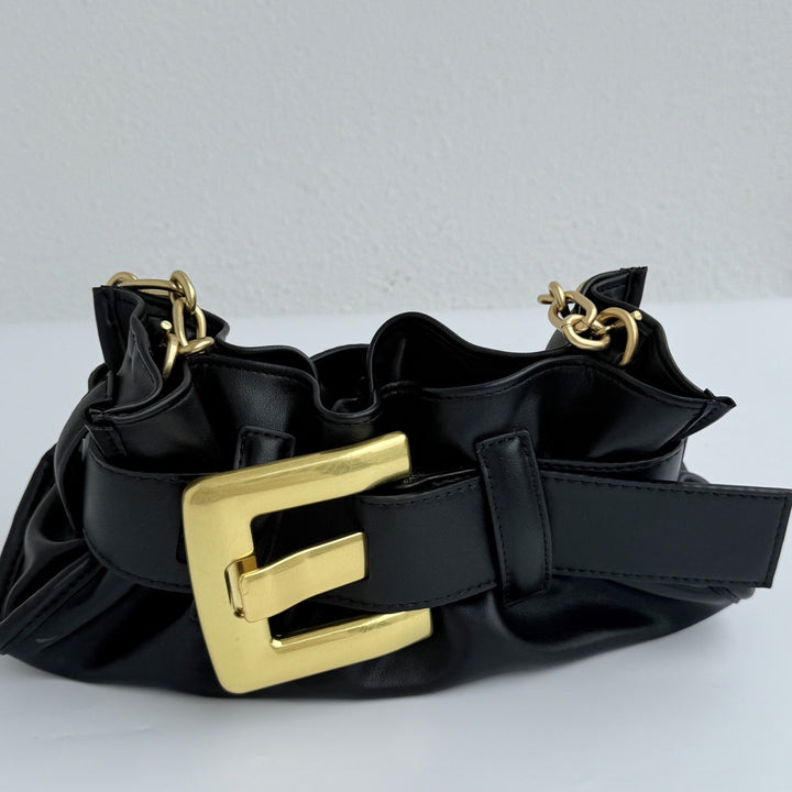 Damen Schultertasche mit eleganter Gürtelschnalle Nord Taschen