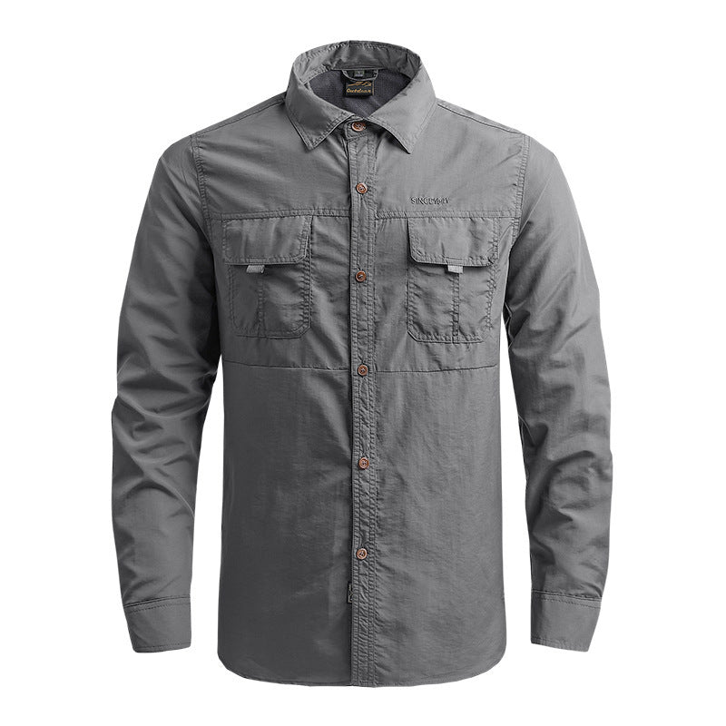 Herren Funktionales Outdoor-Hemd Nord Taschen