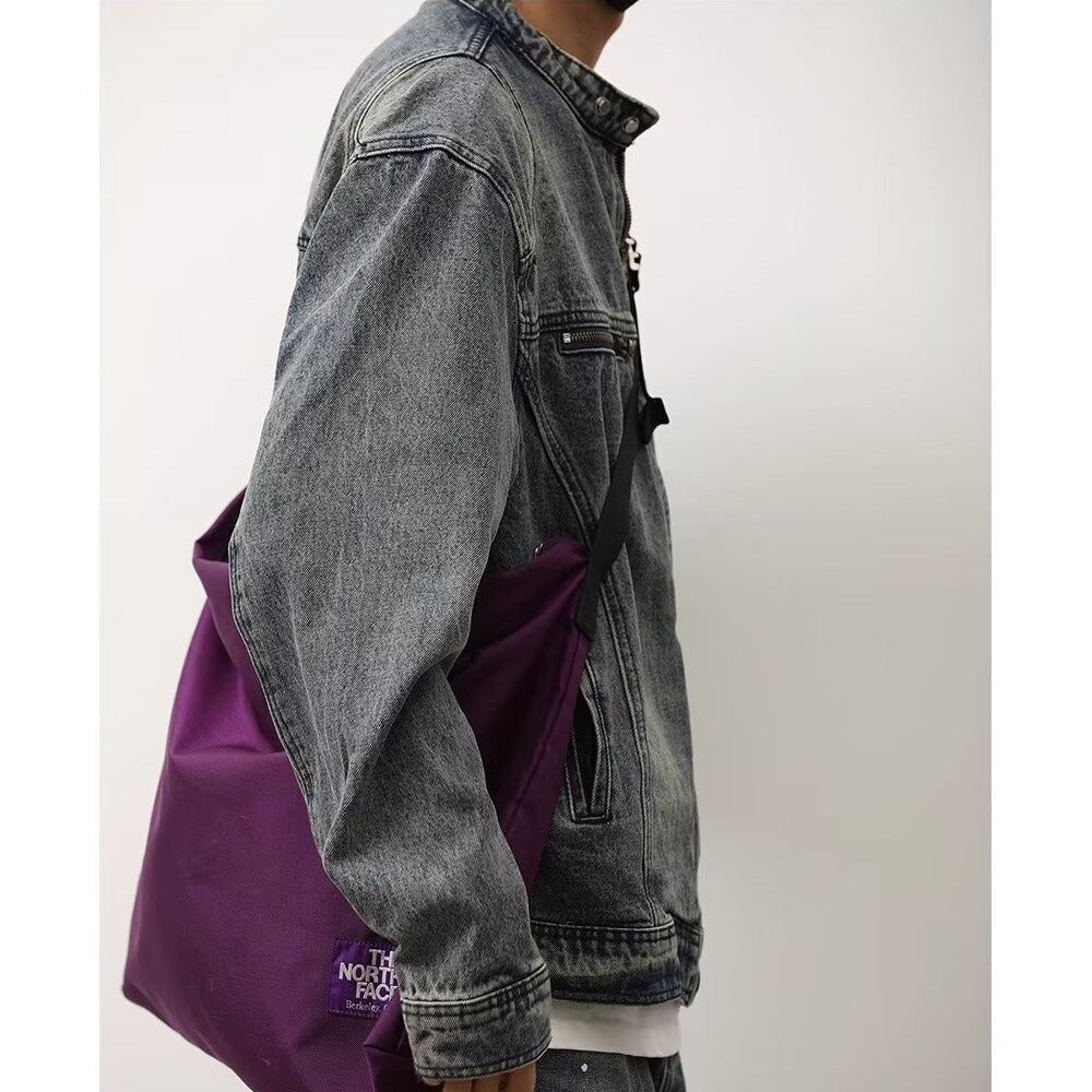 Herren Jeansjacke im Vintage‑Wash mit Stehkragen und Reißverschluss Nord Taschen