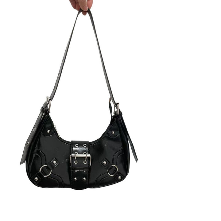Damen Hobo-Tasche mit dekorativen Nieten und elegantem Tragegurt Nord Taschen