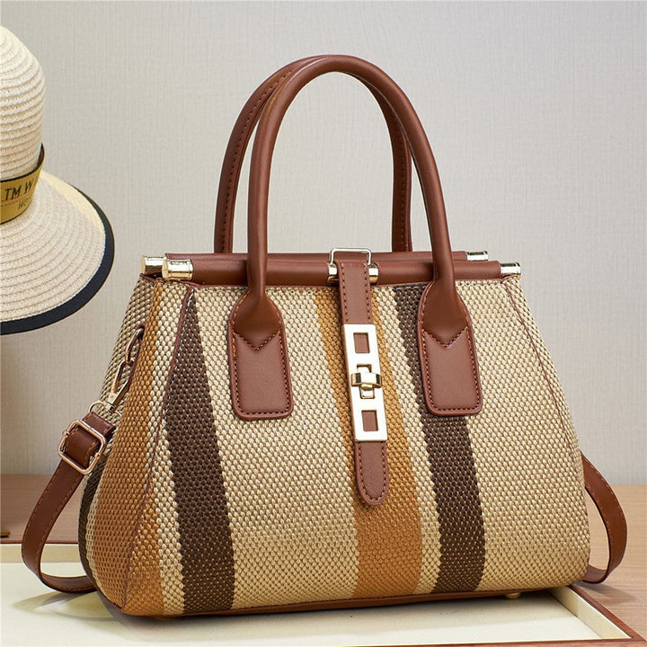 Damen edle Tote-Tasche mit strukturiertem Gewebe und vielseitigem Tragegurt Nord Taschen