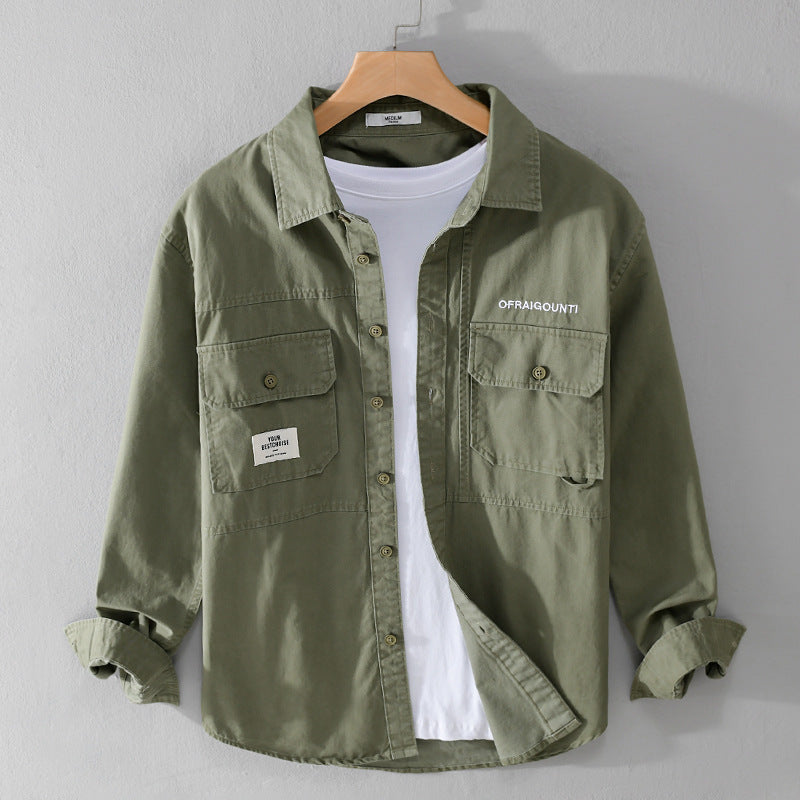 Herren Field-Overshirt im Military-Stil mit aufgesetzten Brusttaschen und relaxed Fit Nord Taschen