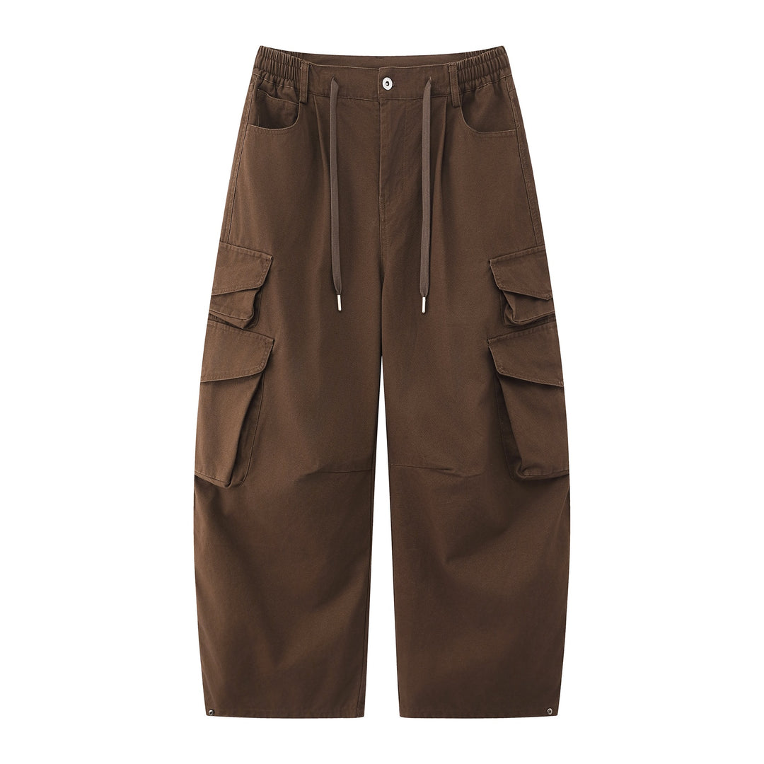 Damen Utility-Cargo-Culotte mit weitem Bein, elastischem Bund und Pattentaschen Nord Taschen