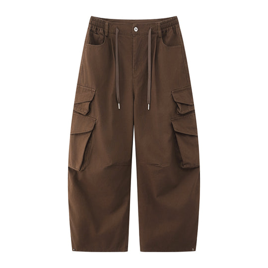 Damen Utility-Cargo-Culotte mit weitem Bein, elastischem Bund und Pattentaschen Nord Taschen