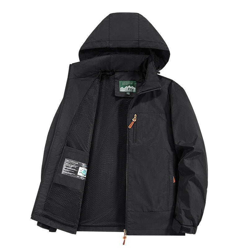 Herren Atmungsaktive und wasserabweisende Outdoorjacke Nord Taschen
