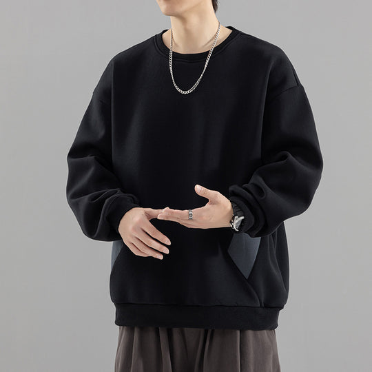 Herren Oversized Sweatshirt mit kontrastierenden Seitentaschen und weichem Fleecefutter Nord Taschen