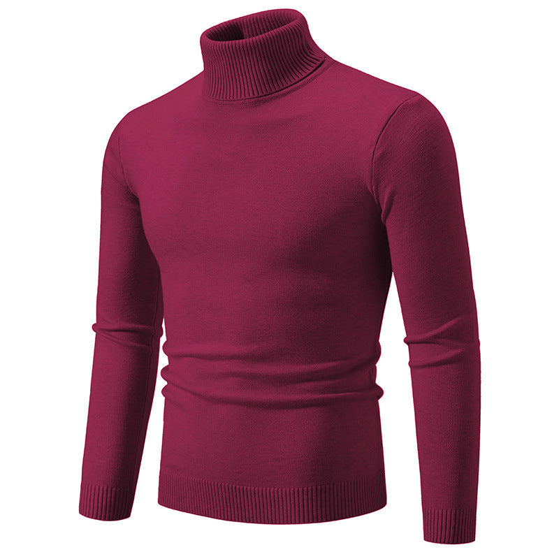 Herren eleganter Rollkragenpullover aus feiner Baumwolle