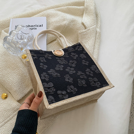 Damen Stoff Tragetasche mit floralem Design Nord Taschen