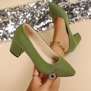 Damen Stilvolle Blockabsatz-Pumps