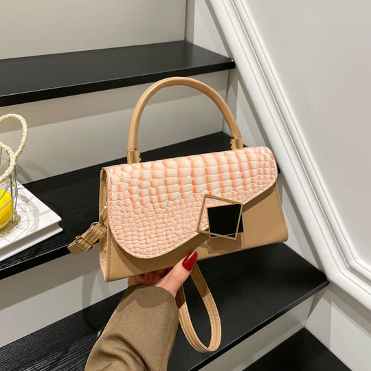 Damen elegante Umhängetasche mit Krokodilstruktur und abnehmbarem Schulterriemen Nord Taschen