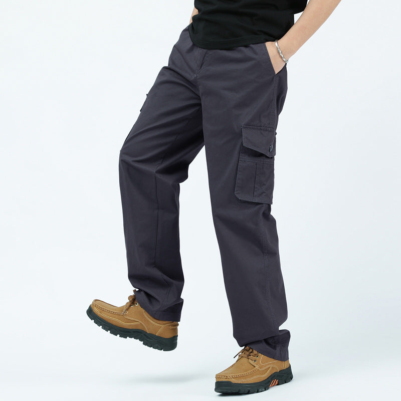 Herren utilitaristische Cargohose mit geradem Schnitt und Multifachtaschen Nord Taschen