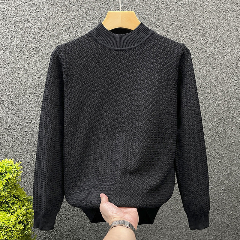 Damen Strukturierter Rollkragenpullover aus feinem Waffelstrick Nord Taschen