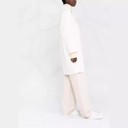 Damen Oversize Wollmix‑Mantel mit überschnittener Schulter und minimalistischer Knopfleiste Nord Taschen