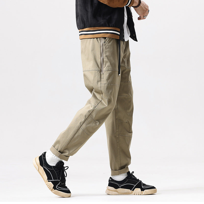 Herren Tapered Utility-Cargohose mit integriertem Webgurt, Kniepaneelen und Reißverschlusstaschen Nord Taschen