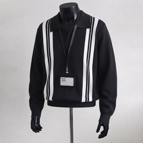 Herren Modischer Pullover mit Stripes Nord Taschen