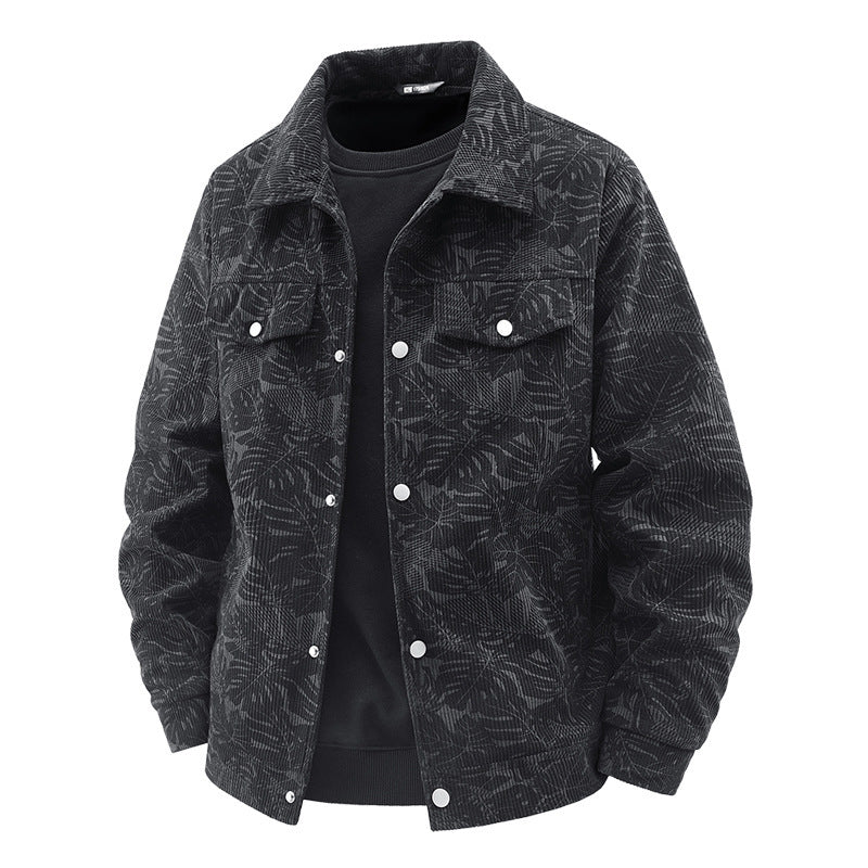 Herren Gemusterte Baumwolljacke Nord Taschen