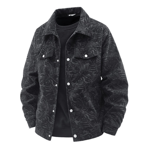Herren Gemusterte Baumwolljacke Nord Taschen