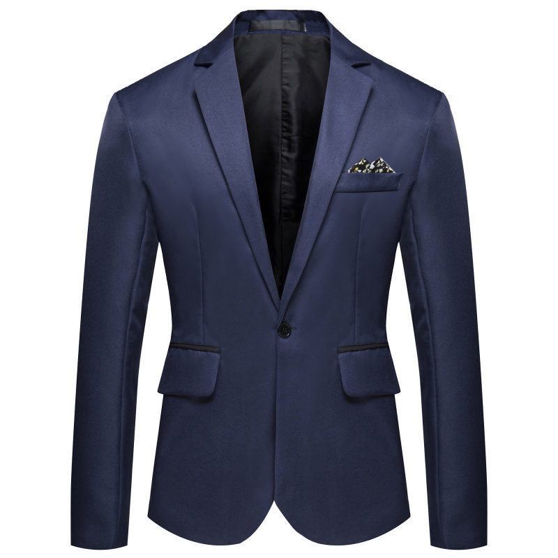 Herren Slim-Fit Smoking-Sakko mit Ein-Knopf‑Verschluss und kontrastierten Pattentaschen Nord Taschen