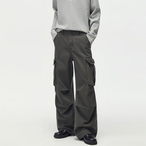 Herren Baggy-Cargohose mit extra weitem Bein, tiefem Schritt und großen Klappentaschen Nord Taschen