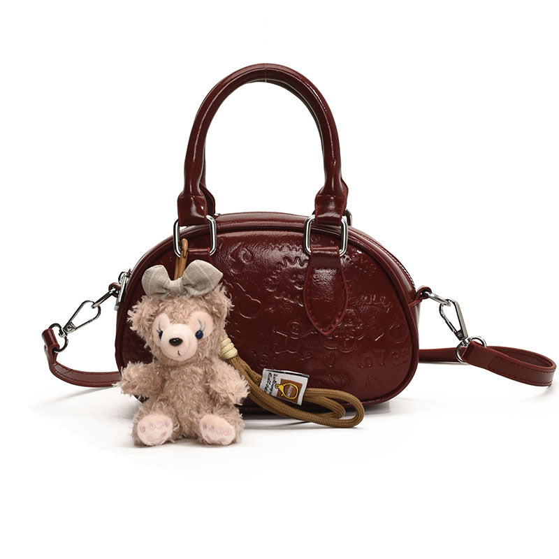 Damen Praktische Handtasche mit süßem Anhänger Nord Taschen