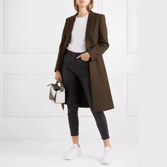 Damen Langmantel im schlanken Tailoring mit schmaler Silhouette Nord Taschen