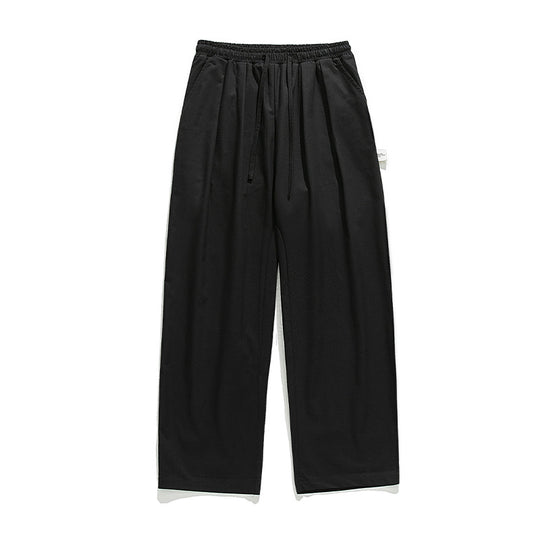 Unisex Weite Freizeithose mit Bundfalten, elastischem Kordelbund und geradem Bein Nord Taschen