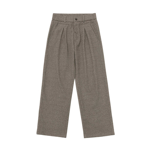 Damen Hochtaillierte weite Jersey-Hose mit Bundfalten und Eingrifftaschen Nord Taschen