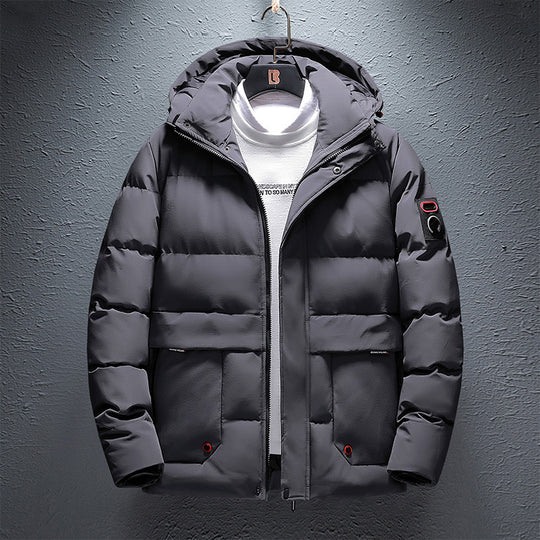 Herren Wattierte Kurzparka mit Kapuze, wasserabweisender Oberfläche und Utility-Taschen Nord Taschen