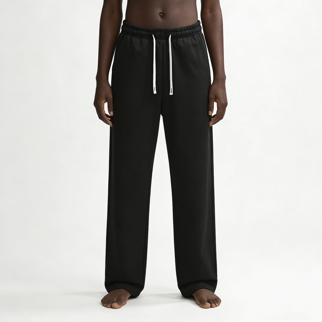 Herren Relaxed-Fit French-Terry Loungehose mit hohem Komfortbund und geradem Bein Nord Taschen