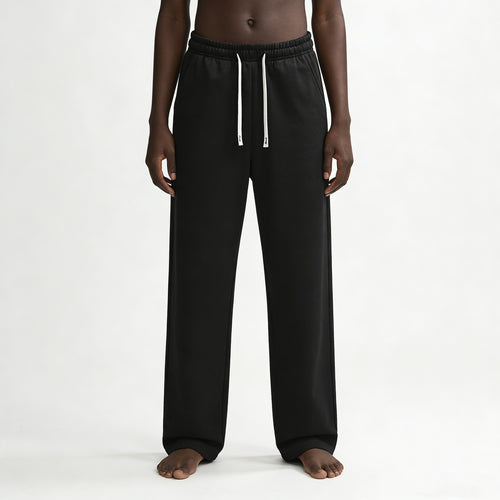 Herren Relaxed-Fit French-Terry Loungehose mit hohem Komfortbund und geradem Bein Nord Taschen