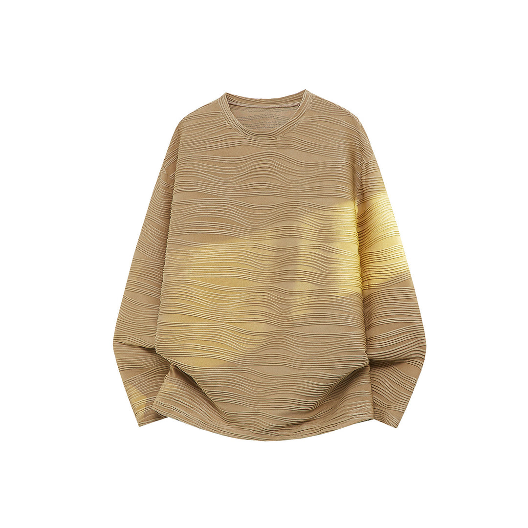 Unisex Oversize Wellenstruktur-Sweatshirt mit Rundhalsausschnitt Nord Taschen