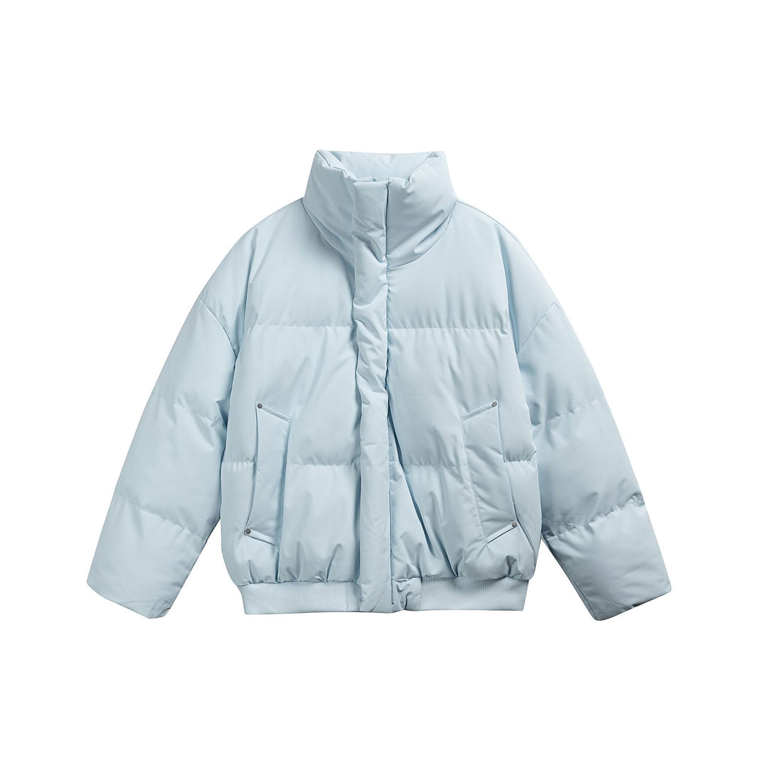 Damen Kurze wattierte Steppjacke im Boxy‑Cut mit hohem Stehkragen und Rippenbund Nord Taschen
