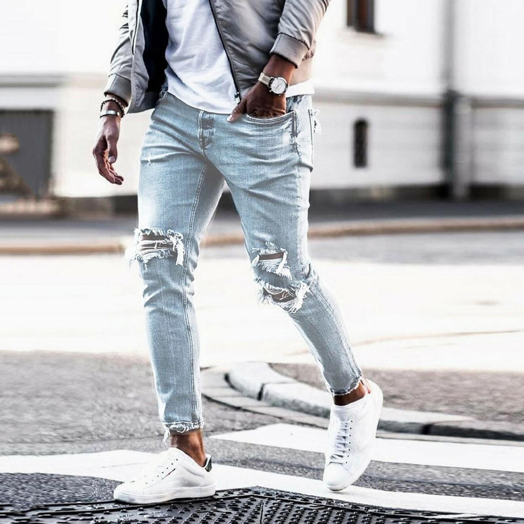 Herren Ripped Jeans im modernen Used-Look mit lässigem Schnitt