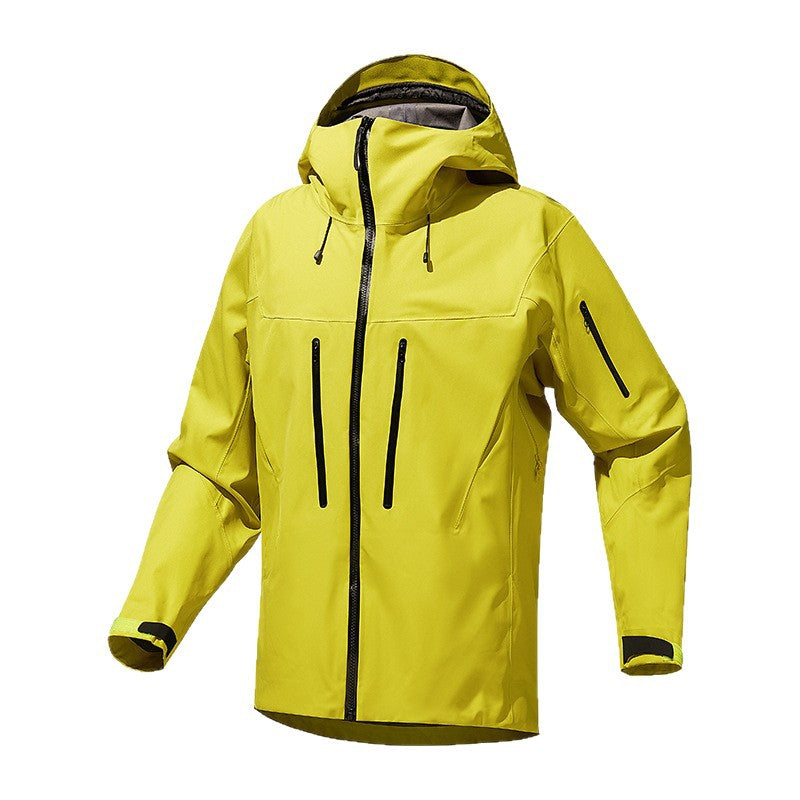 Herren Technische wasserdichte Softshell-Regenjacke mit verschweißten Nähten und vertikalen Brusttaschen Nord Taschen