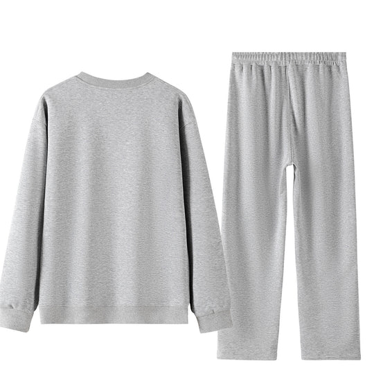 Unisex Weites Lounge-Set aus weichem Baumwollmix mit Rundhals-Sweatshirt und Kordel-Jogginghose Nord Taschen