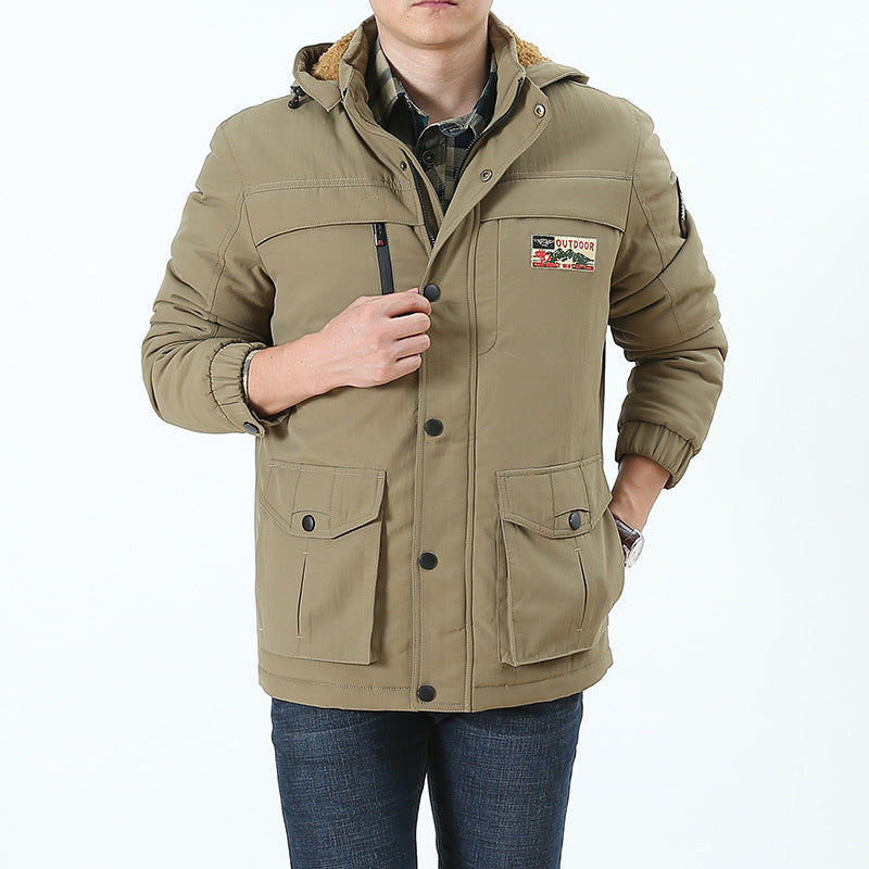 Herren Multifunktionaler Winterparka mit Teddyfleece-Kapuze und Mehrfach-Taschensystem Nord Taschen