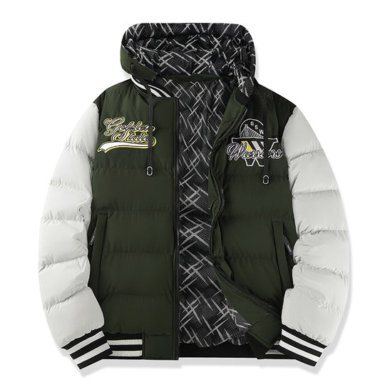Herren Modische Steppjacke mit hohem Kragen und kontrastierenden Akzenten Nord Taschen