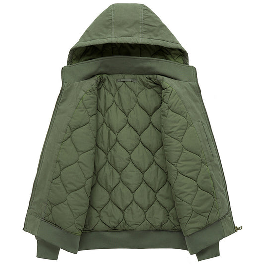 Herren multifunktionale Feldjacke im Bomberstil mit Kapuze und Ärmel-Tasche Nord Taschen
