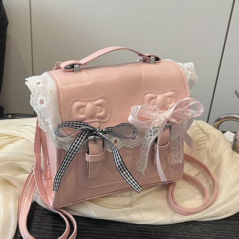 Damen Designer-Handtasche mit verspieltem Spitzen- und Schleifendetail Nord Taschen