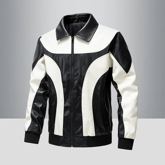 Herren Sportliche Kunstlederjacke Nord Taschen
