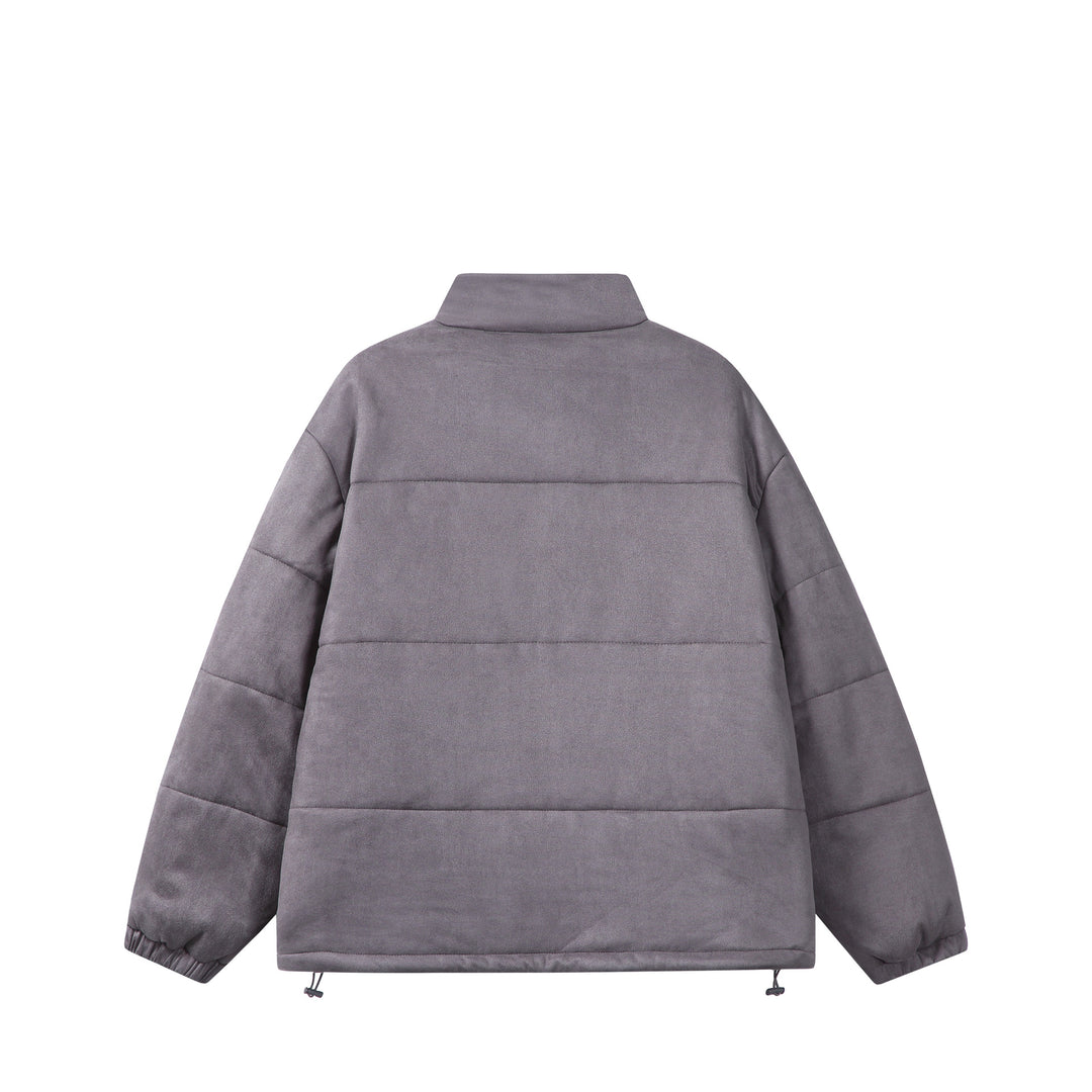 Unisex Boxy‑Steppjacke im Samtfinish mit hohem Funnelkragen und verstellbarem Saum Nord Taschen