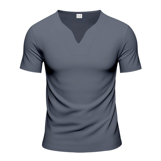 Herren nan V-Ausschnitt-Sportshirt mit ergonomischen Formnähten und elastischem Jersey